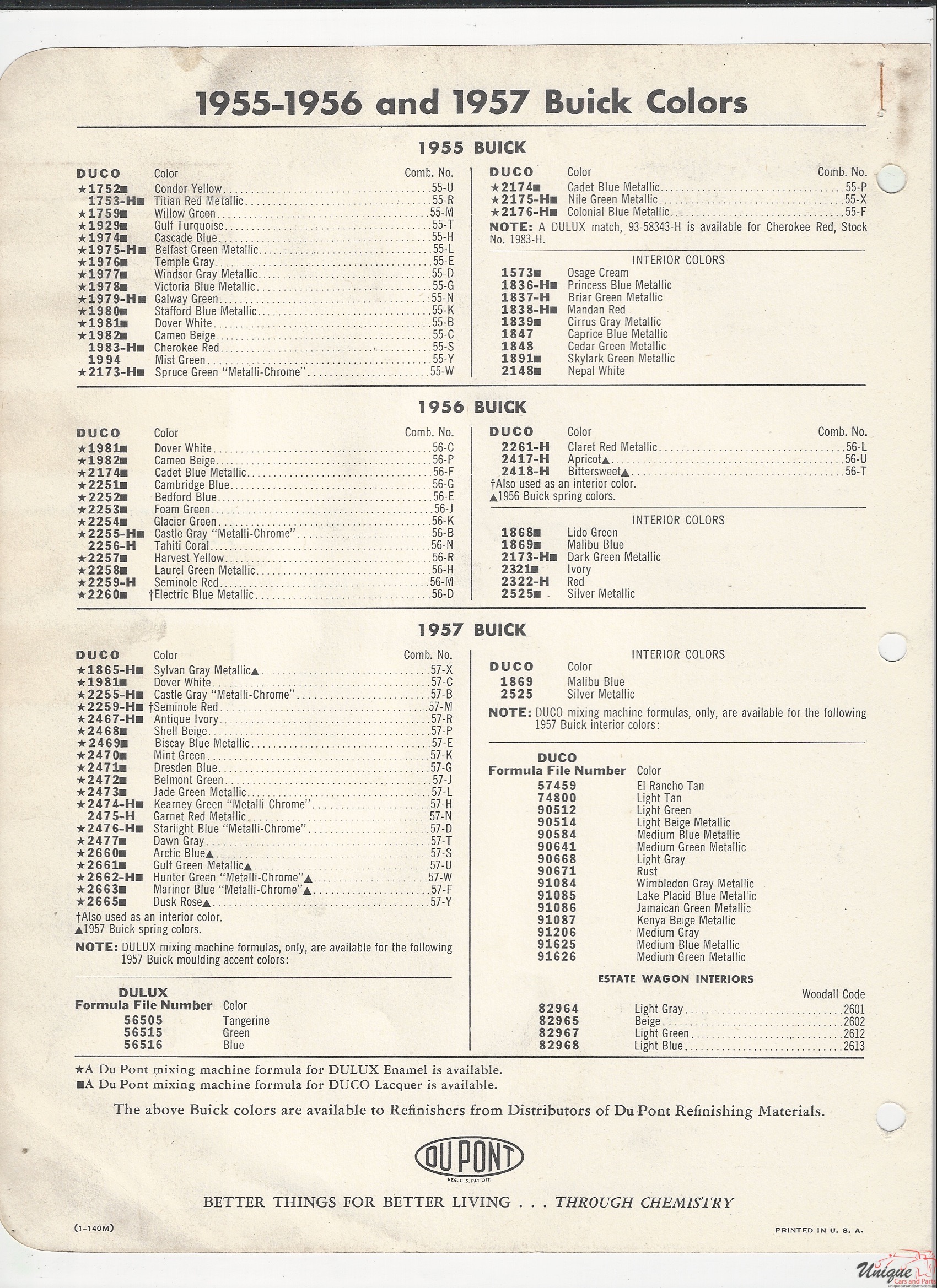 1958 Buick-6 Paint Charts